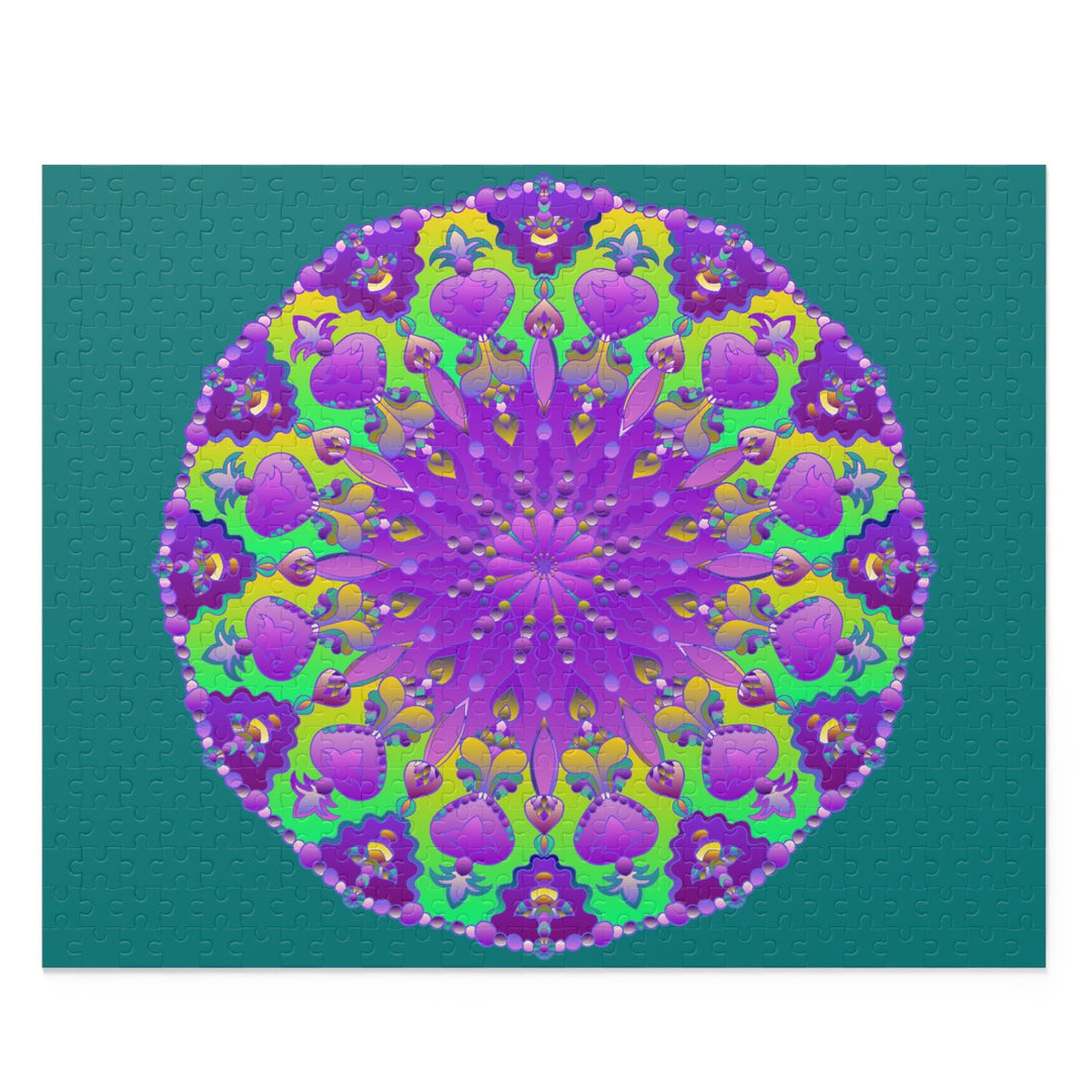 Purple & Green Mandala Puzzle - 252/500 Pieces Puzzle - Blululi