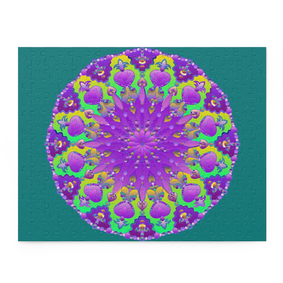 Purple & Green Mandala Puzzle - 252/500 Pieces Puzzle - Blululi