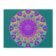 Purple & Green Mandala Puzzle - 252/500 Pieces Puzzle - Blululi