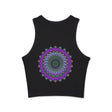 Purple & Green Mandala Racerback Tank Top Tank Top - Blululi