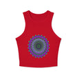 Purple & Green Mandala Racerback Tank Top Tank Top - Blululi