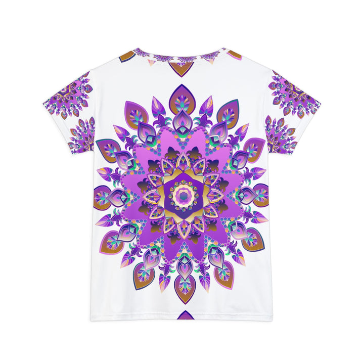 Purple & Green Mandala Women's T-Shirt All Over Prints - Blululi