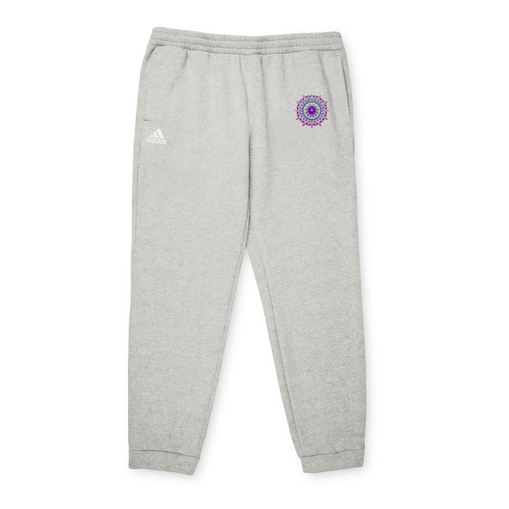 Purple Mandala Adidas Fleece Joggers Trousers - Blululi