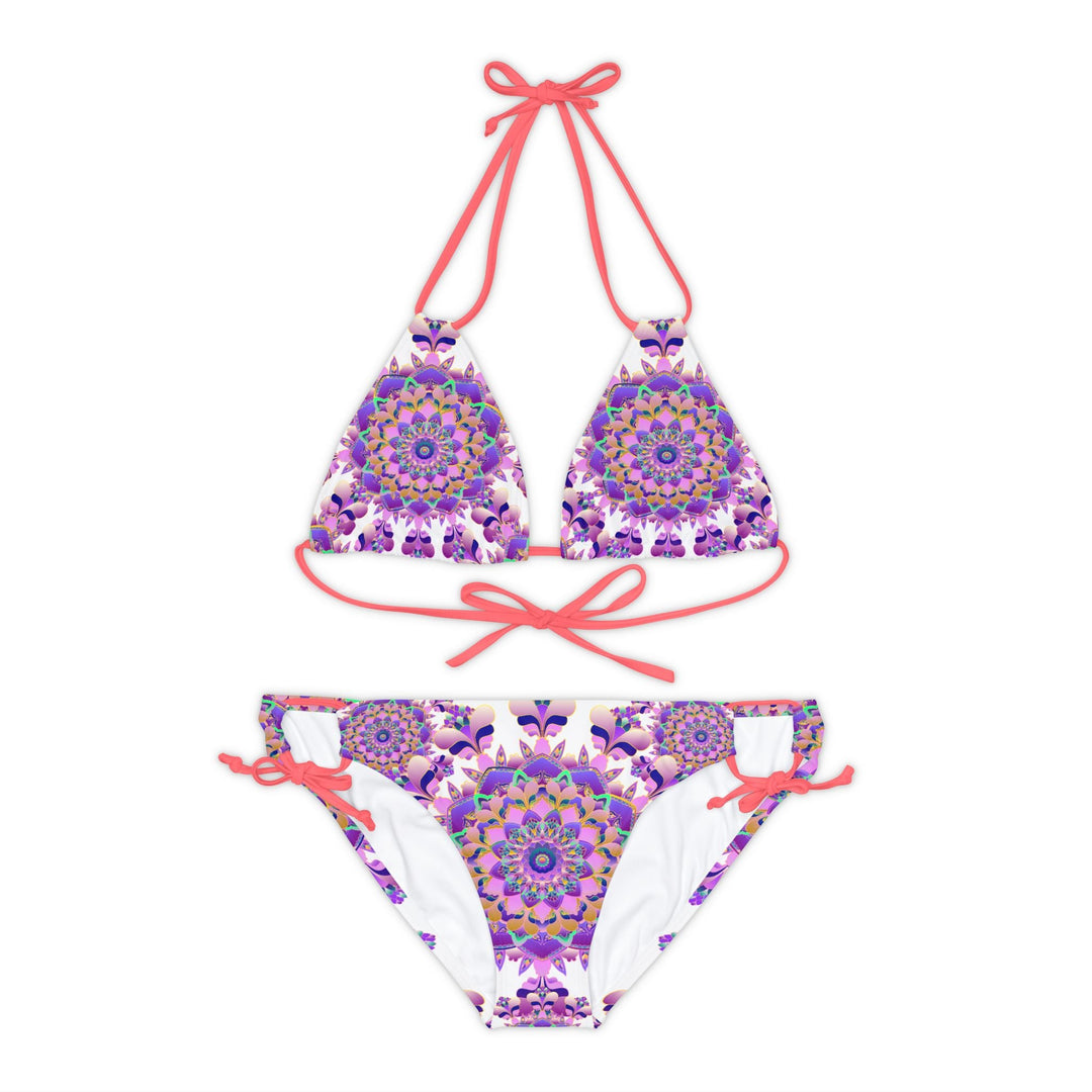 Purple Mandala Bikini Set - Hand Drawn Art All Over Prints - Blululi