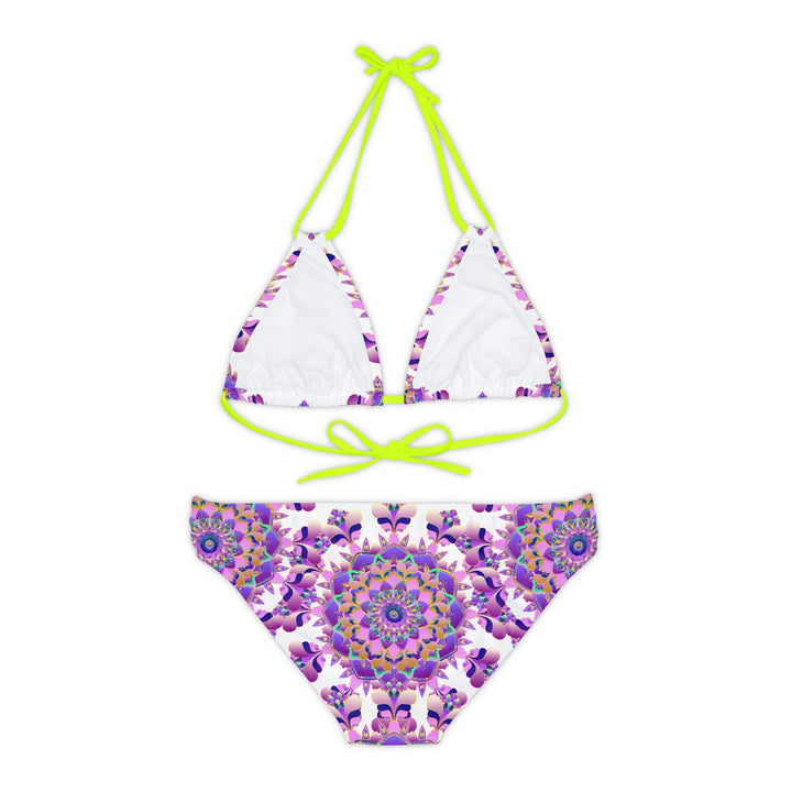 Purple Mandala Bikini Set - Hand Drawn Art All Over Prints - Blululi