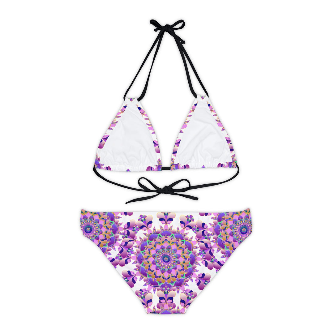 Purple Mandala Bikini Set - Hand Drawn Art All Over Prints - Blululi