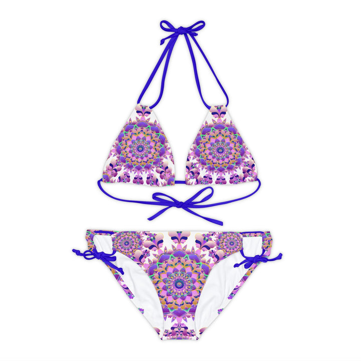 Purple Mandala Bikini Set - Hand Drawn Art All Over Prints - Blululi