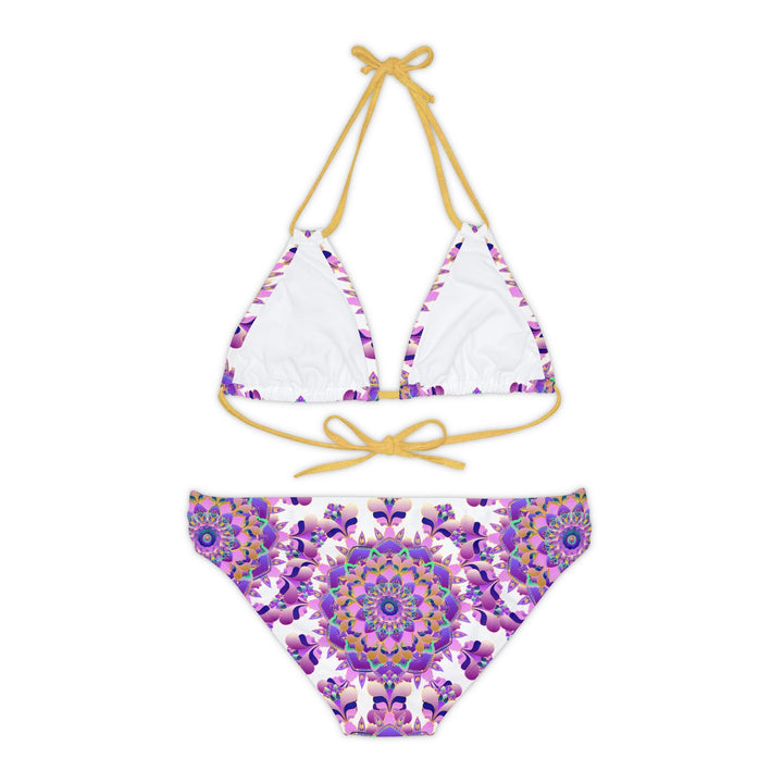 Purple Mandala Bikini Set - Hand Drawn Art All Over Prints - Blululi