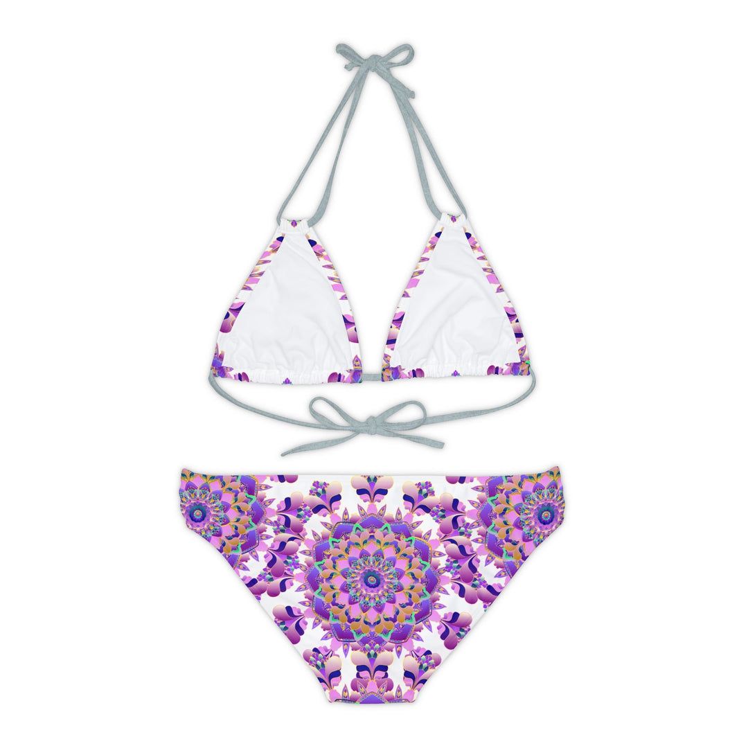 Purple Mandala Bikini Set - Hand Drawn Art All Over Prints - Blululi