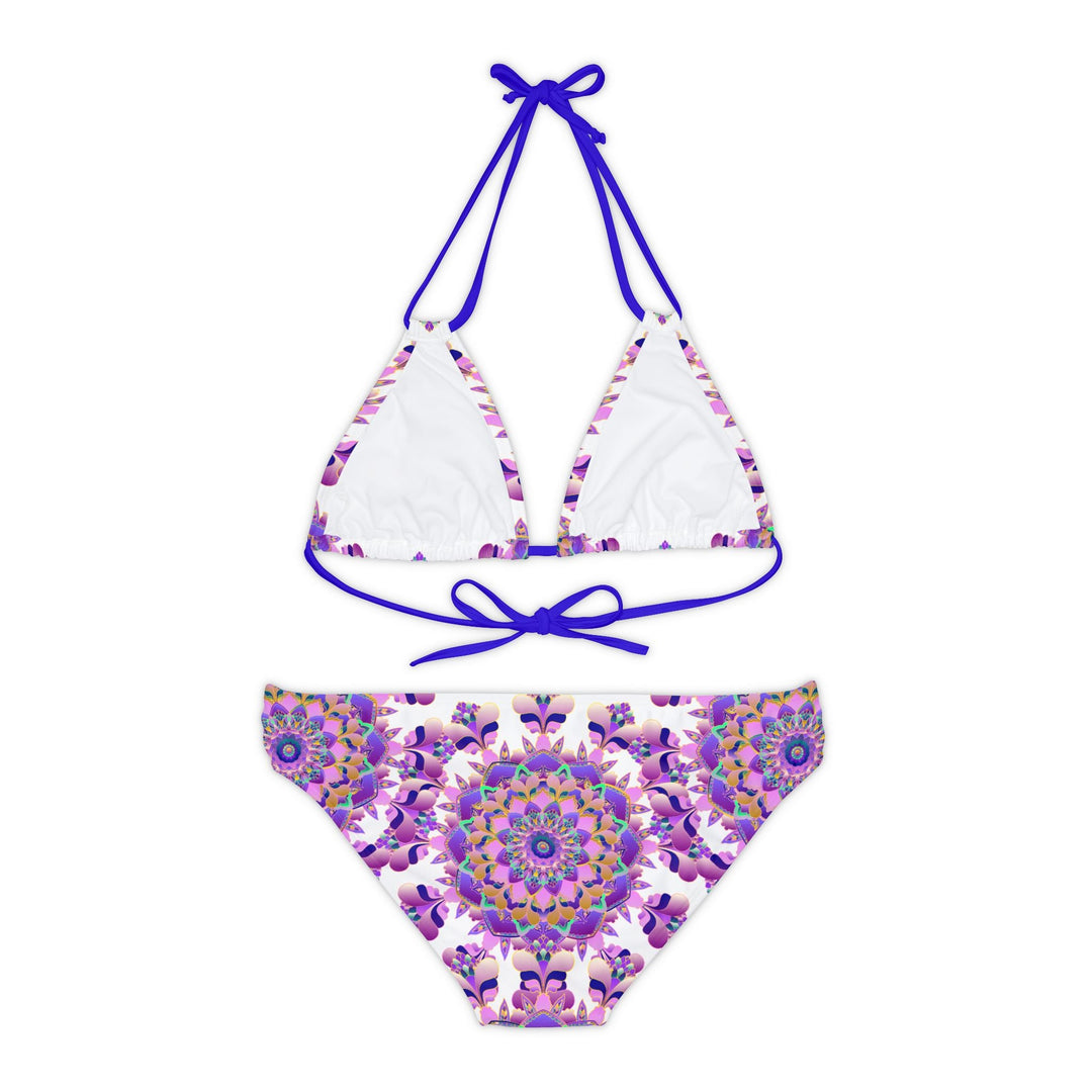 Purple Mandala Bikini Set - Hand Drawn Art All Over Prints - Blululi