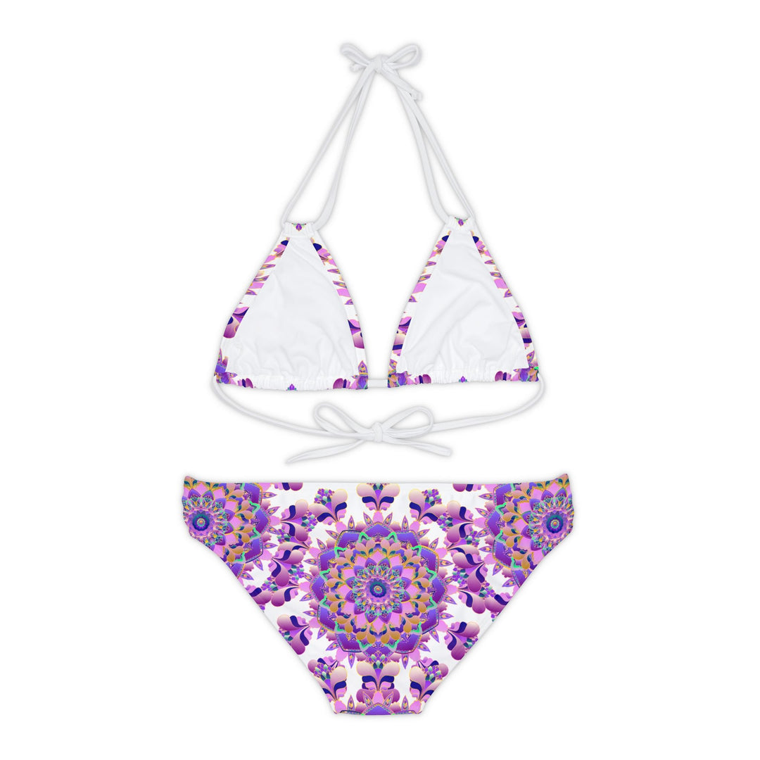 Purple Mandala Bikini Set - Hand Drawn Art All Over Prints - Blululi