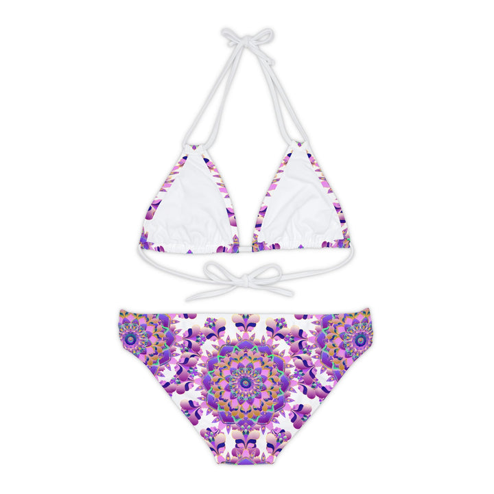 Purple Mandala Bikini Set - Hand Drawn Art All Over Prints - Blululi