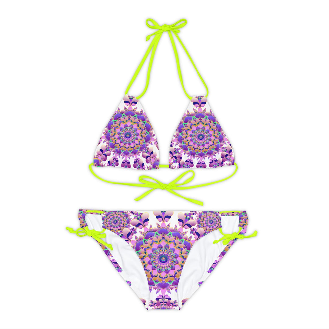 Purple Mandala Bikini Set - Hand Drawn Art All Over Prints - Blululi