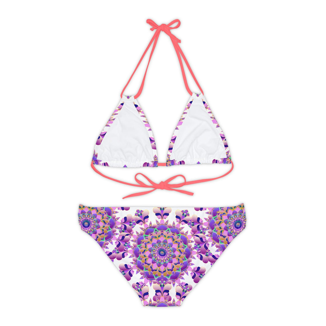 Purple Mandala Bikini Set - Hand Drawn Art All Over Prints - Blululi