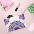 Purple Mandala Clutch Bag - Hand Drawn Art Bags - Blululi