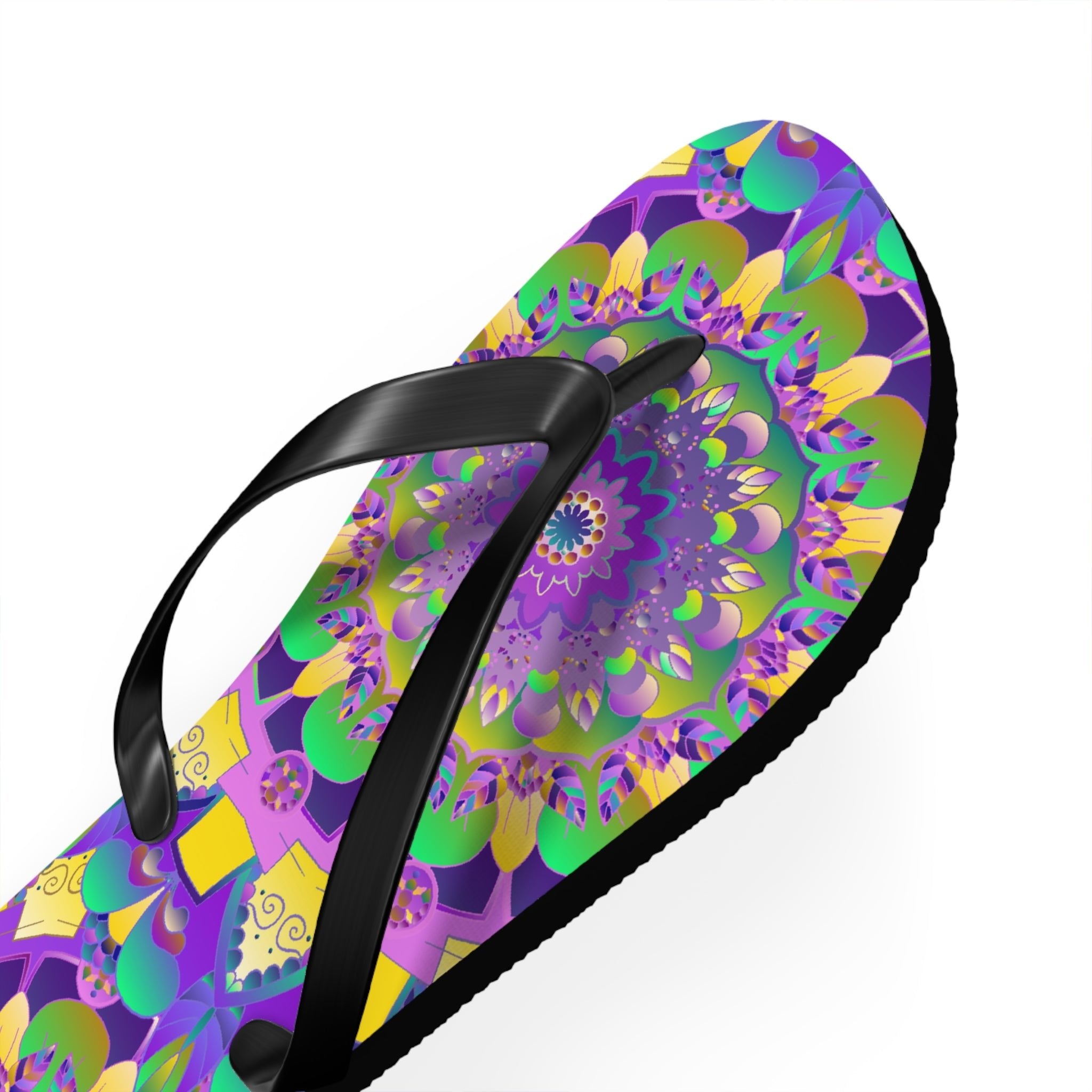 Purple Mandala Flip Flops - Spiritual & Stylish Shoes - Blululi