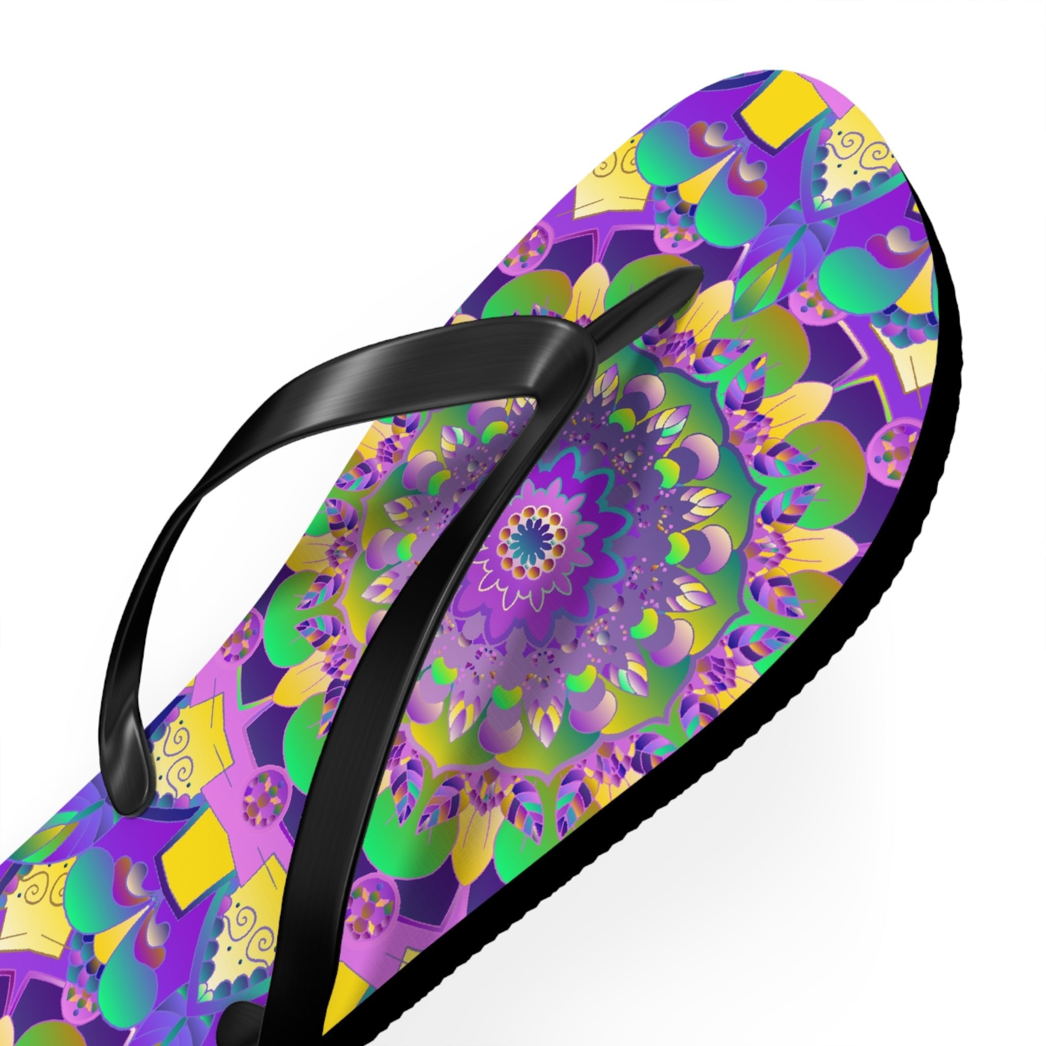 Purple Mandala Flip Flops - Spiritual & Stylish Shoes - Blululi