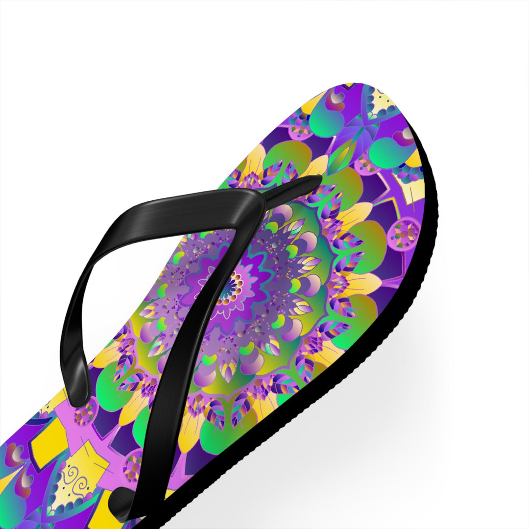 Purple Mandala Flip Flops - Spiritual & Stylish Shoes - Blululi