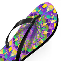 Purple Mandala Flip Flops - Spiritual & Stylish Shoes - Blululi