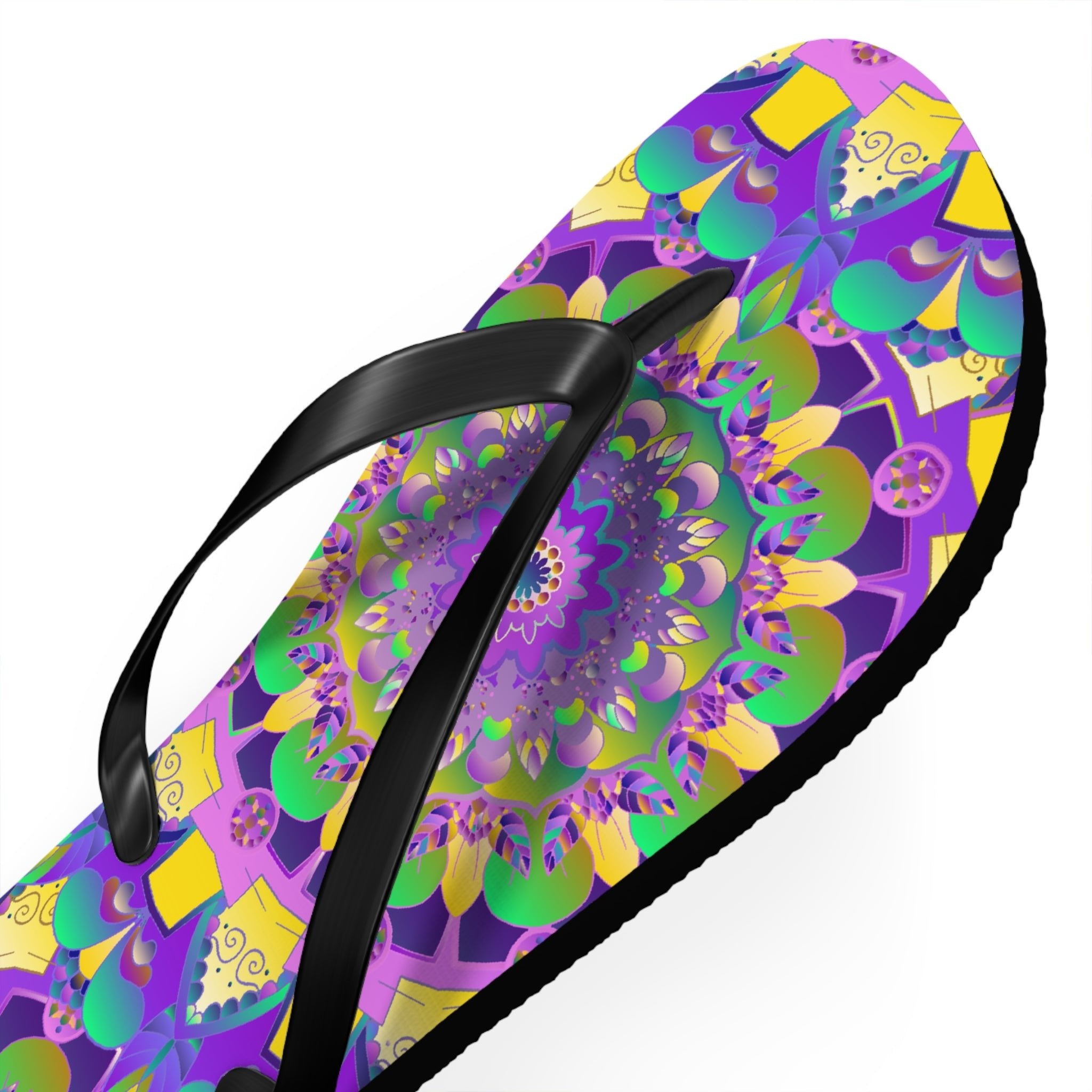 Purple Mandala Flip Flops - Spiritual & Stylish Shoes - Blululi