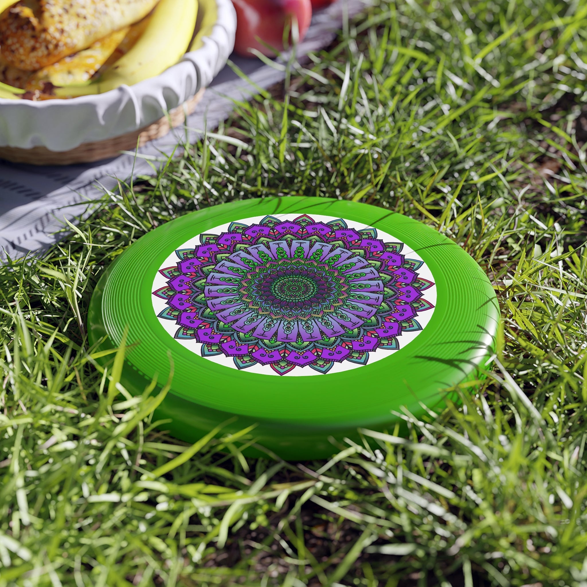 Purple Mandala Frisbee: Unique Disc Art Accessories - Blululi