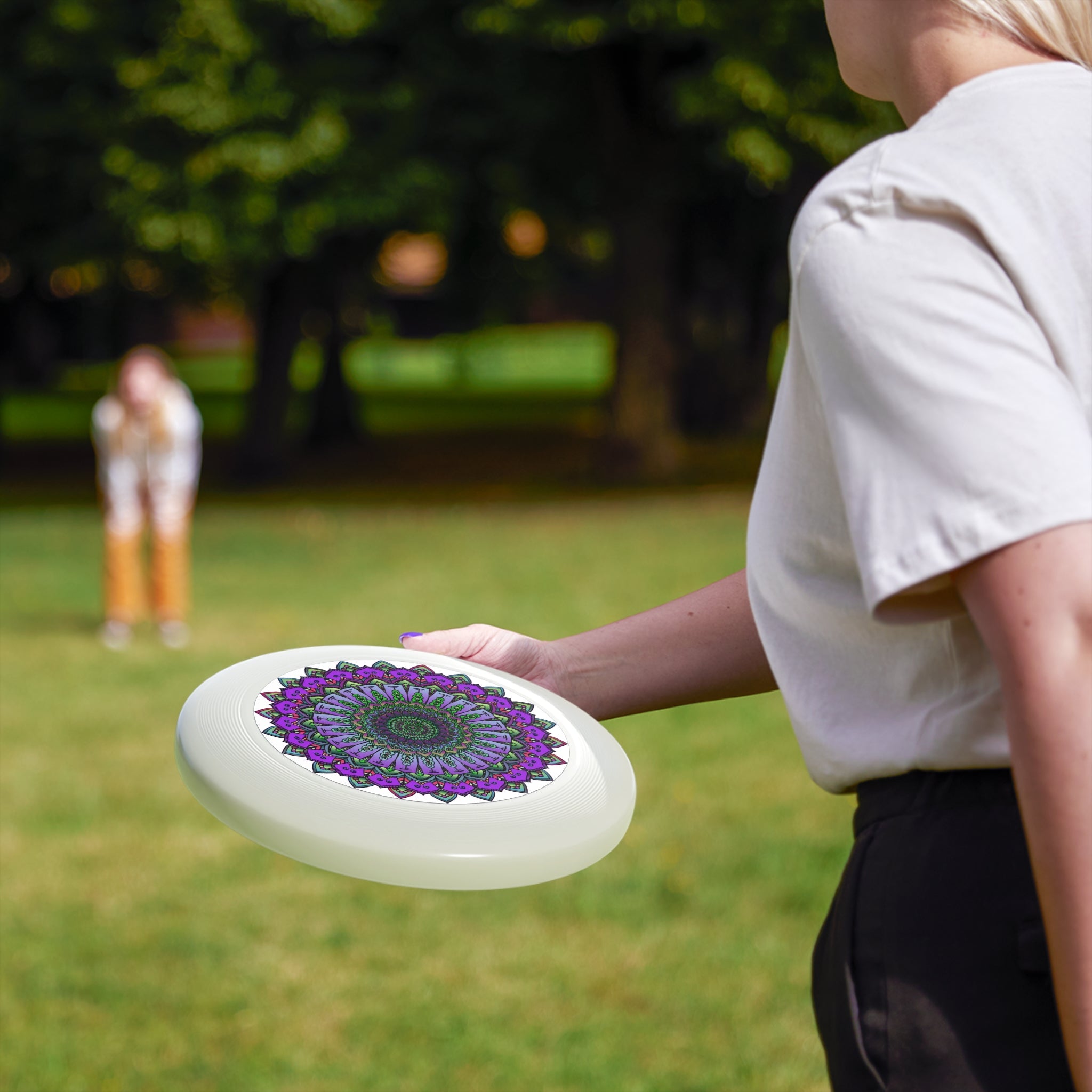 Purple Mandala Frisbee: Unique Disc Art Accessories - Blululi