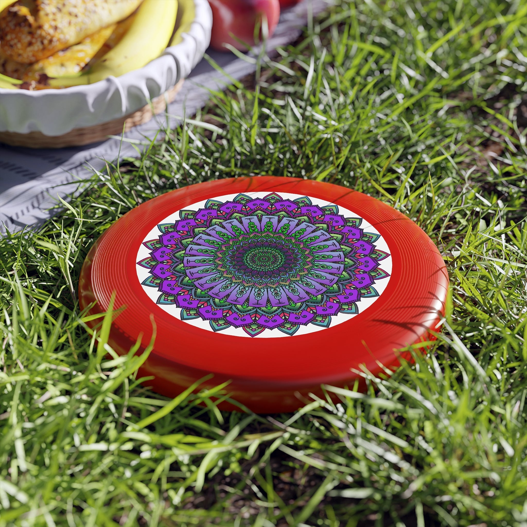 Purple Mandala Frisbee: Unique Disc Art Accessories - Blululi