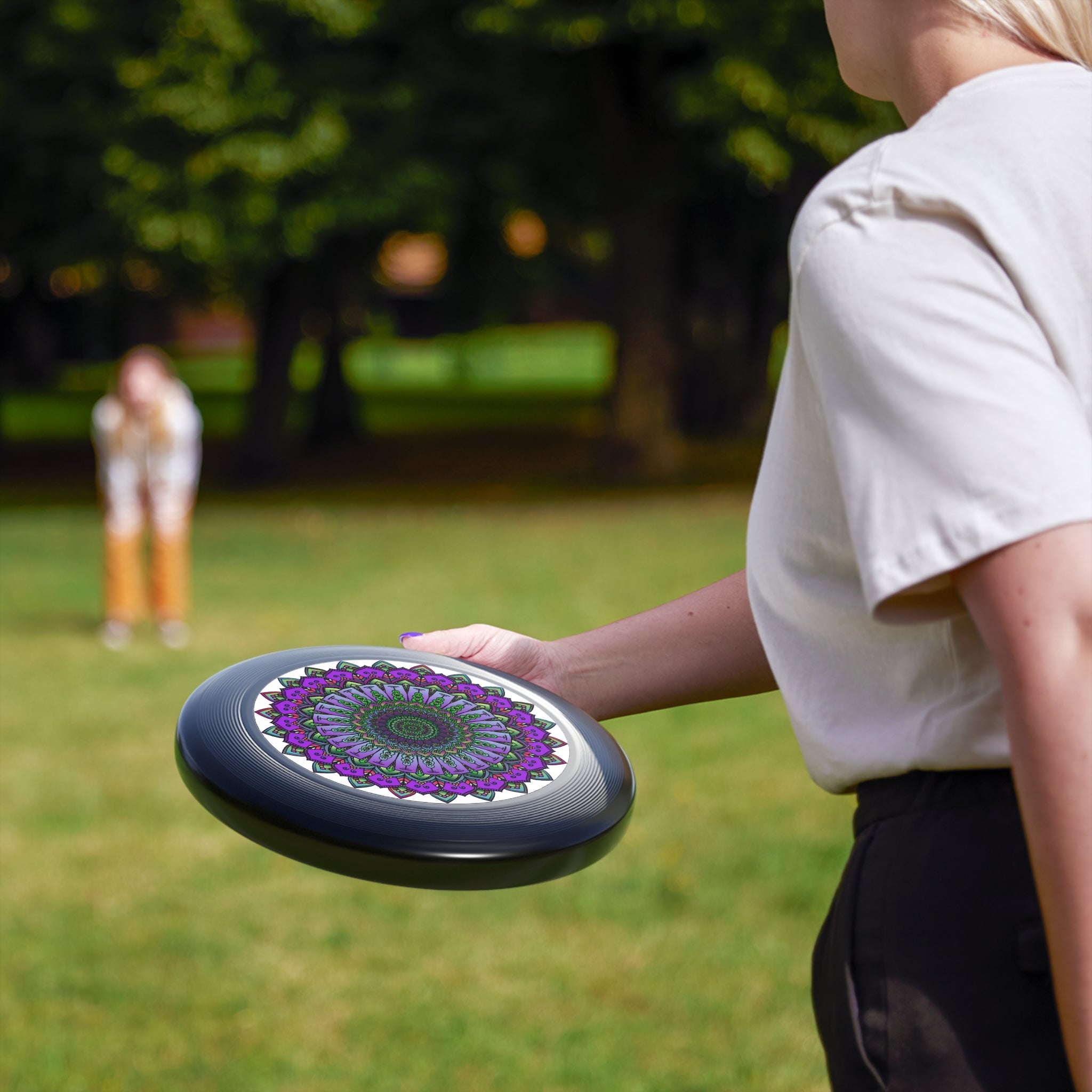 Purple Mandala Frisbee: Unique Disc Art Accessories - Blululi