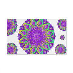 Purple Mandala Hand Towel - Floral Design Home Decor - Blululi