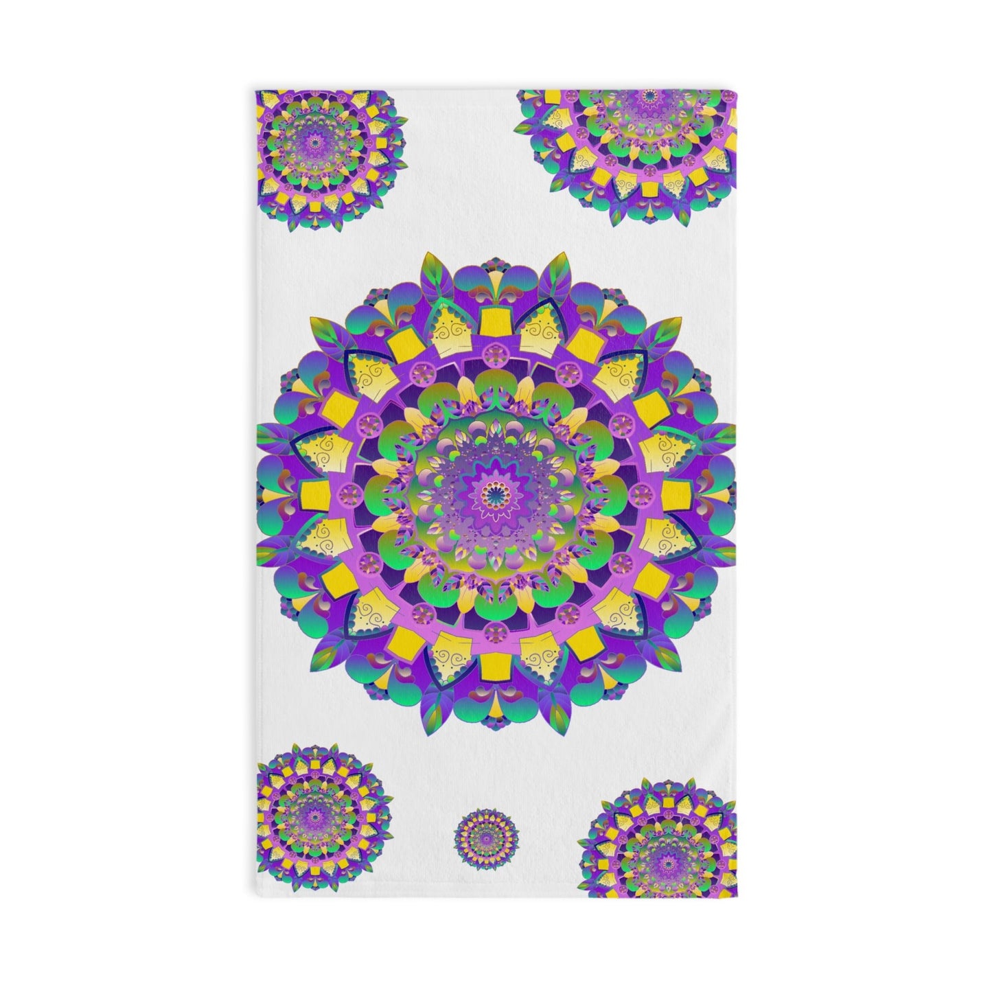 Purple Mandala Hand Towel - Intricate Design Home Decor - Blululi