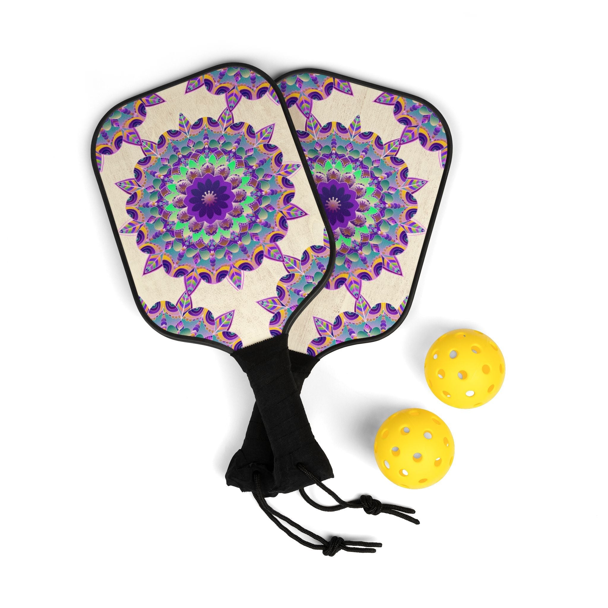 Purple Mandala Pickleball Kit Accessories - Blululi