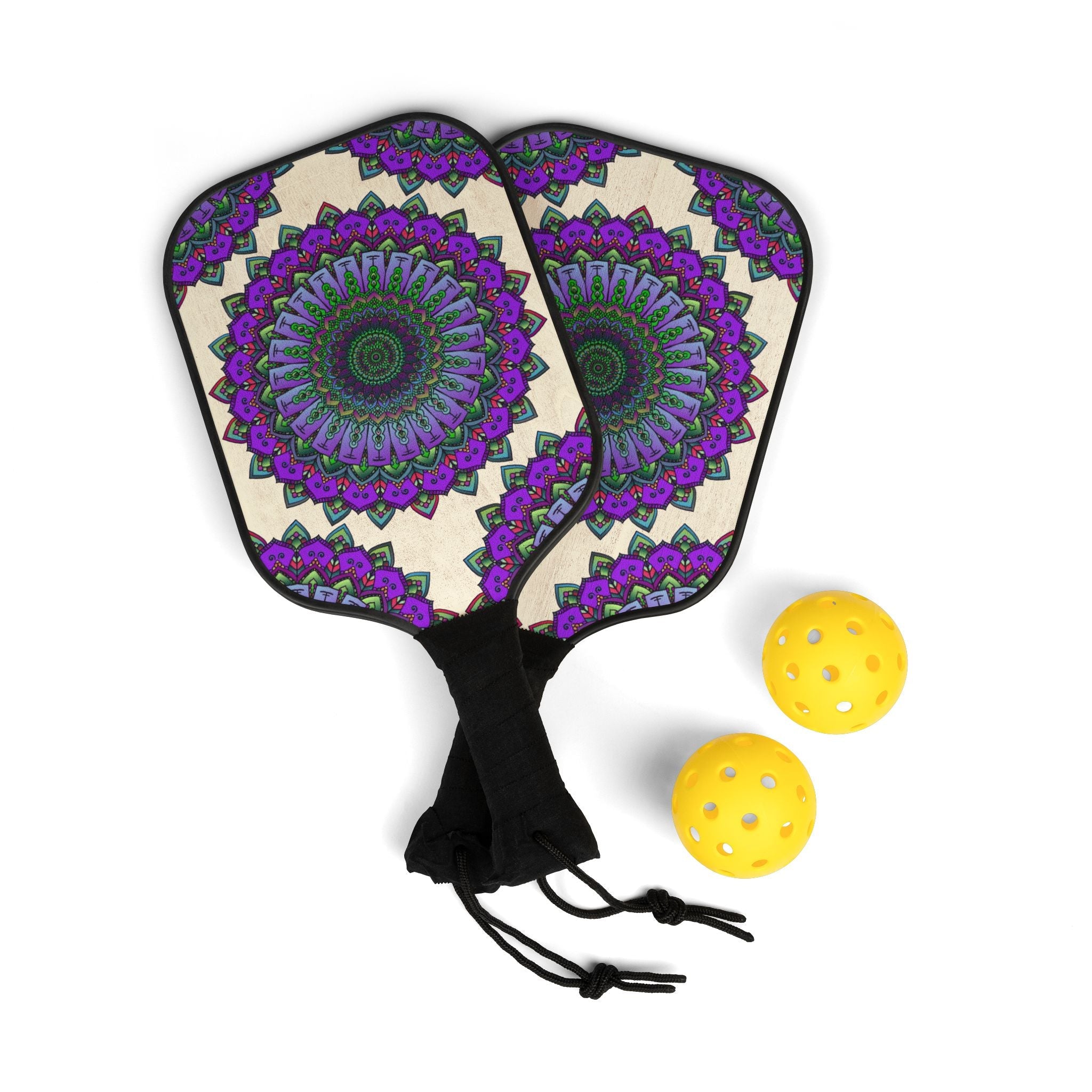 Purple Mandala Pickleball Kit Accessories - Blululi