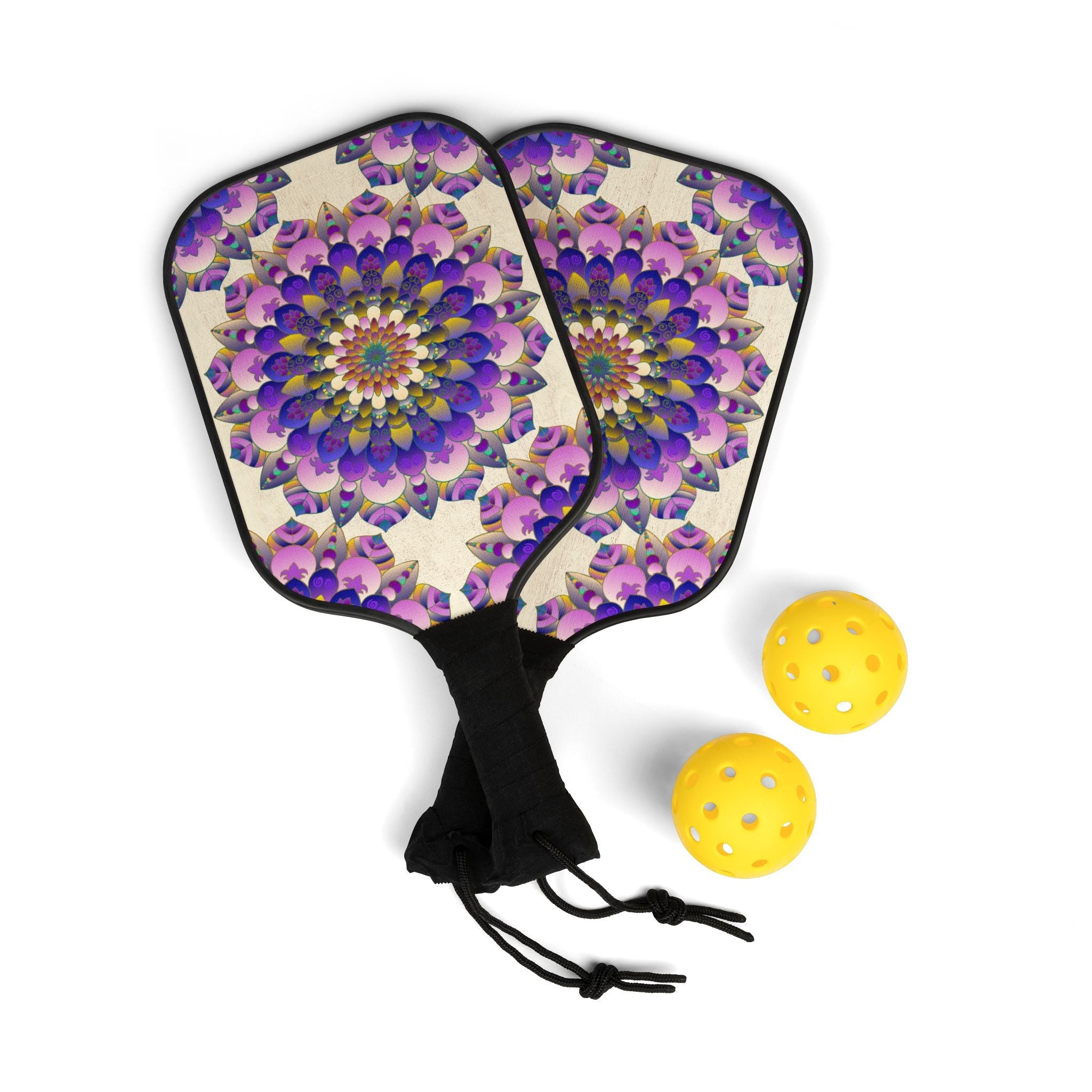 Purple Mandala Pickleball Kit Accessories - Blululi