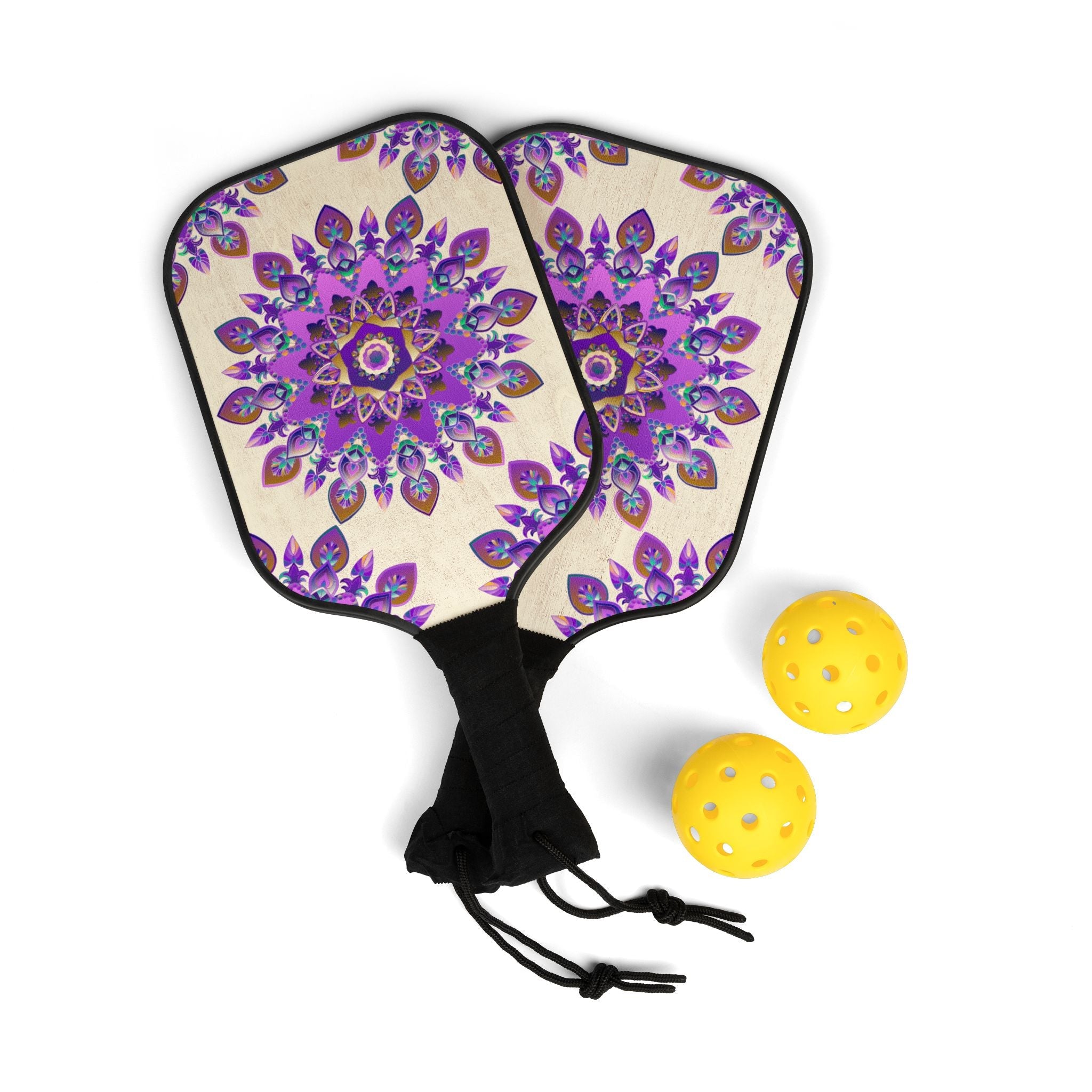 Purple Mandala Pickleball Kit Accessories - Blululi