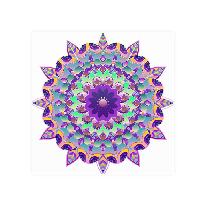 Purple Mandala Poster - Intricate Art Print Poster - Blululi