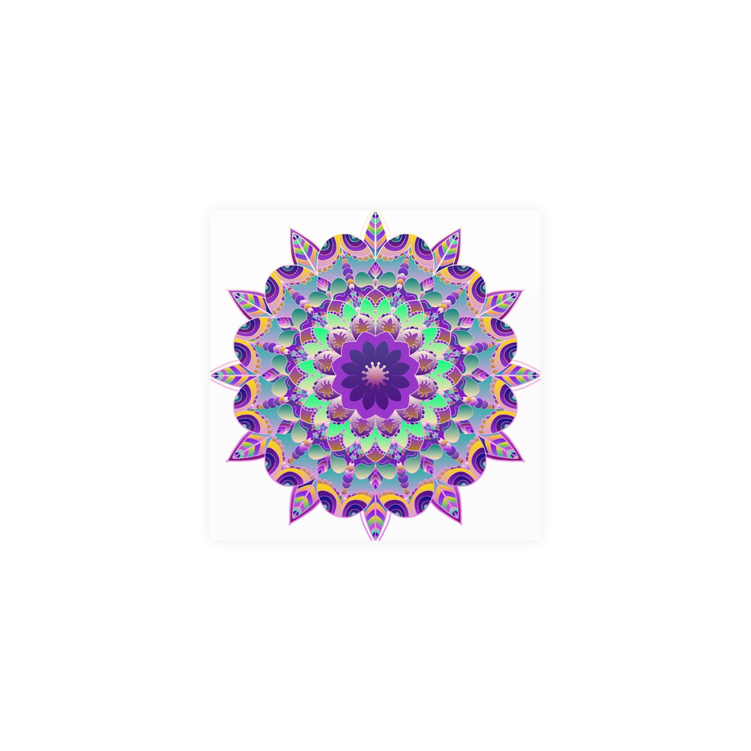 Purple Mandala Poster - Intricate Art Print Poster - Blululi