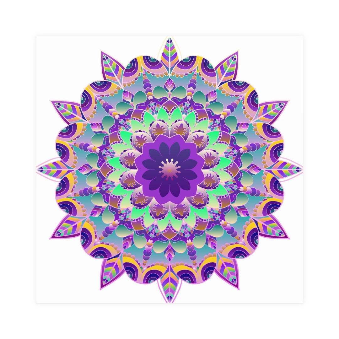 Purple Mandala Poster - Intricate Art Print Poster - Blululi