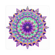 Purple Mandala Poster - Intricate Art Print Poster - Blululi