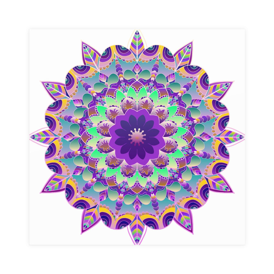 Purple Mandala Poster - Intricate Art Print Poster - Blululi