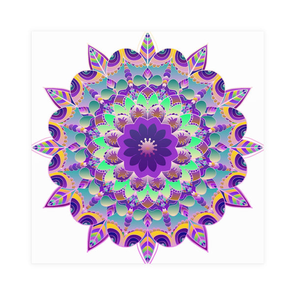 Purple Mandala Poster - Intricate Art Print Poster - Blululi