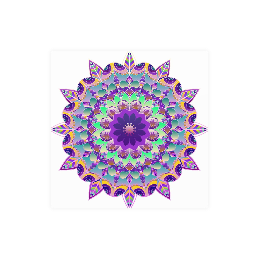 Purple Mandala Poster - Intricate Art Print Poster - Blululi