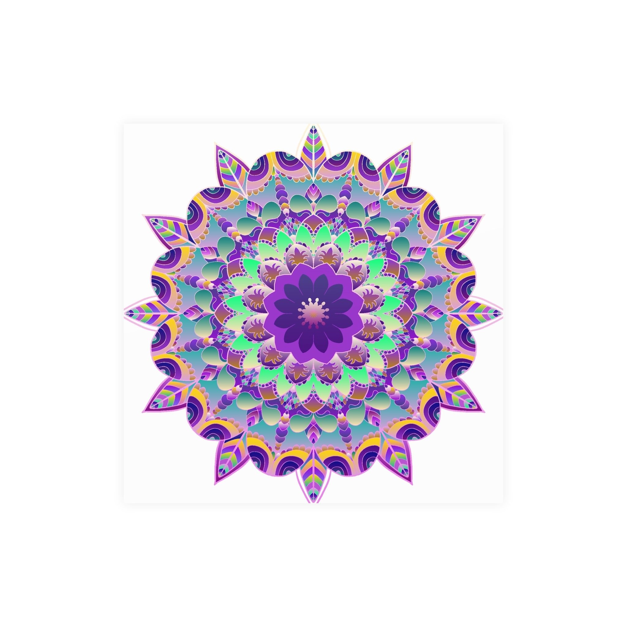 Purple Mandala Poster - Intricate Art Print Poster - Blululi