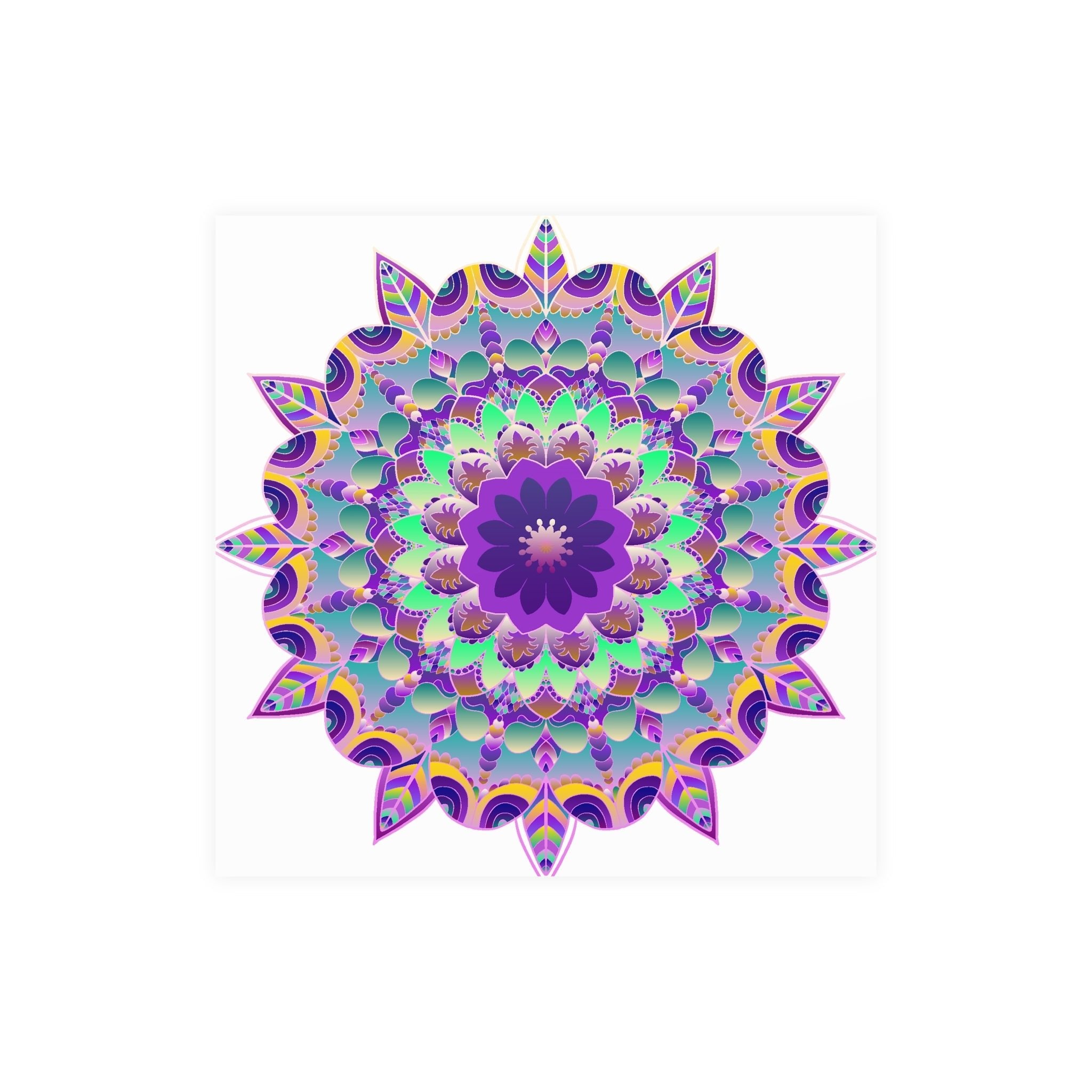 Purple Mandala Poster - Intricate Art Print Poster - Blululi