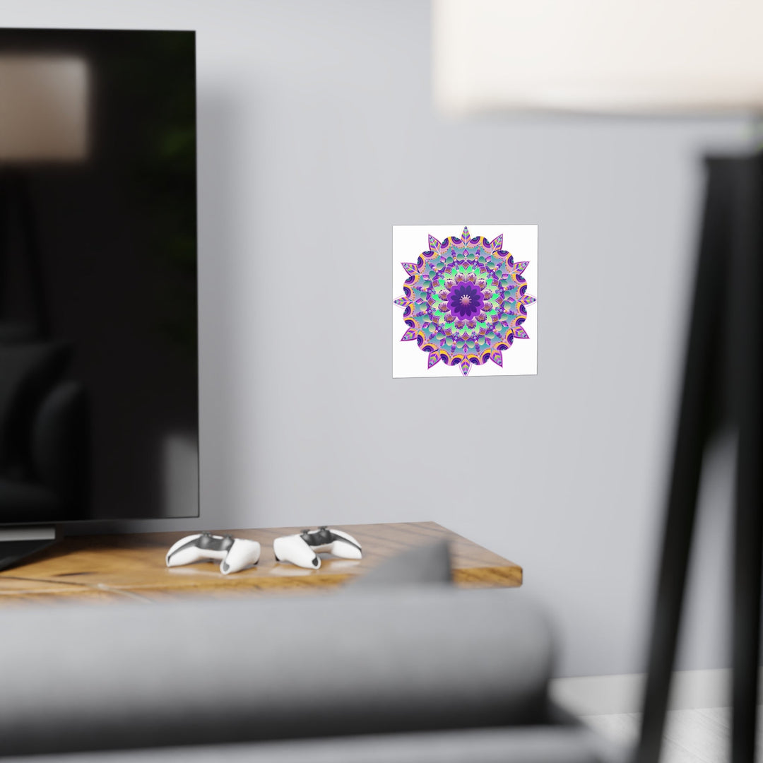 Purple Mandala Poster - Intricate Art Print Poster - Blululi