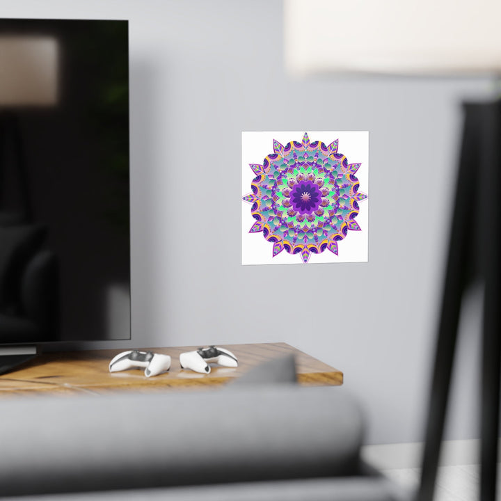 Purple Mandala Poster - Intricate Art Print Poster - Blululi