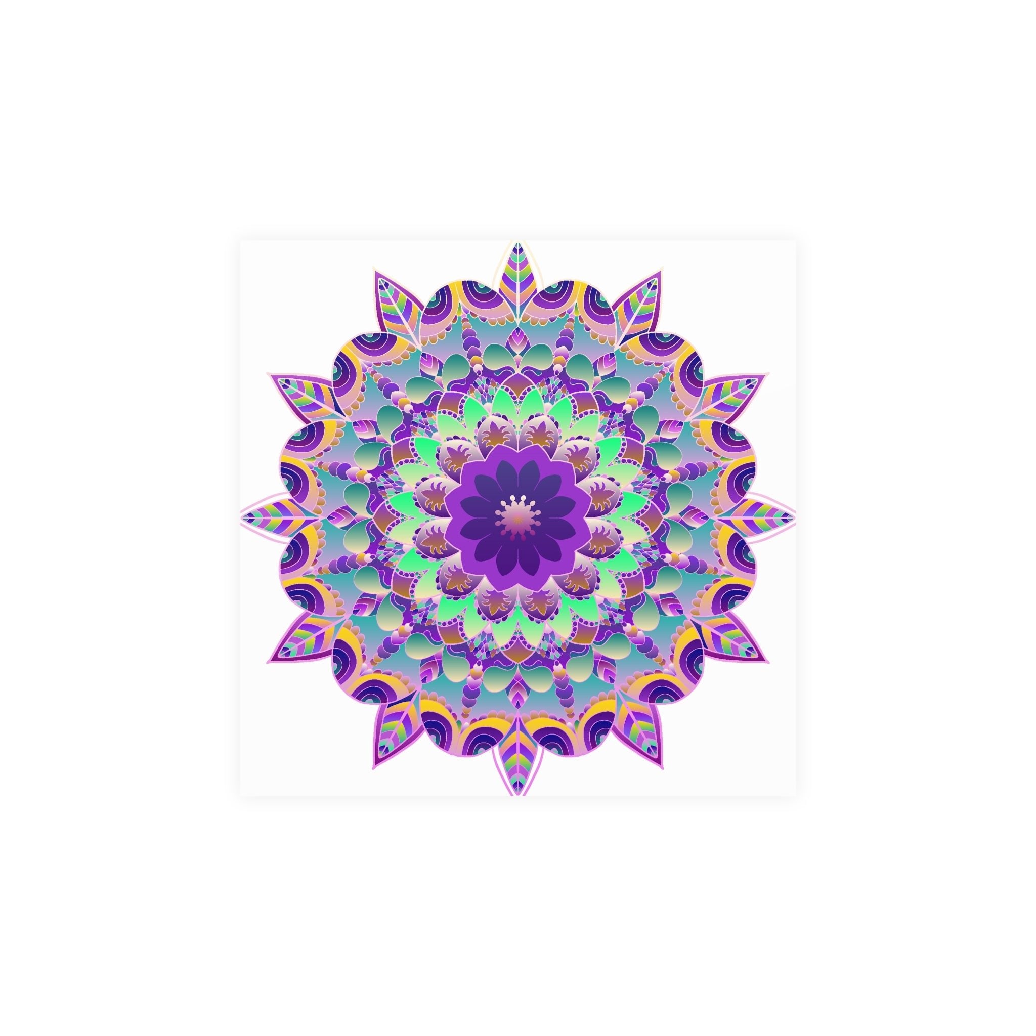 Purple Mandala Poster - Intricate Art Print Poster - Blululi