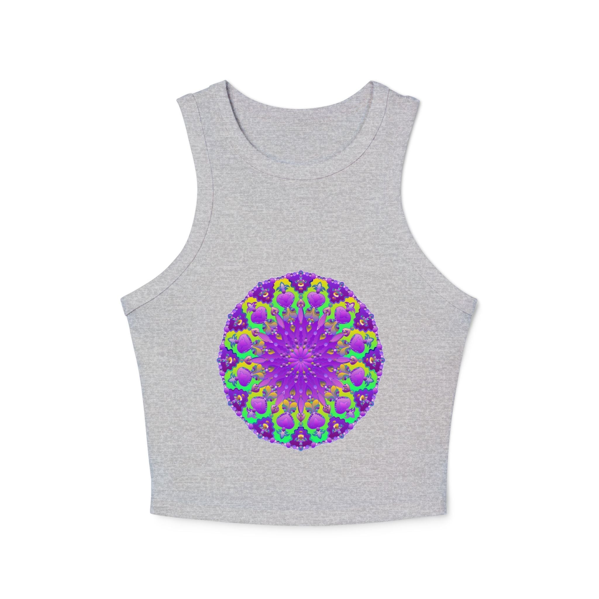 Purple Mandala Racerback Tank Top - Yoga & Boho Tank Top - Blululi