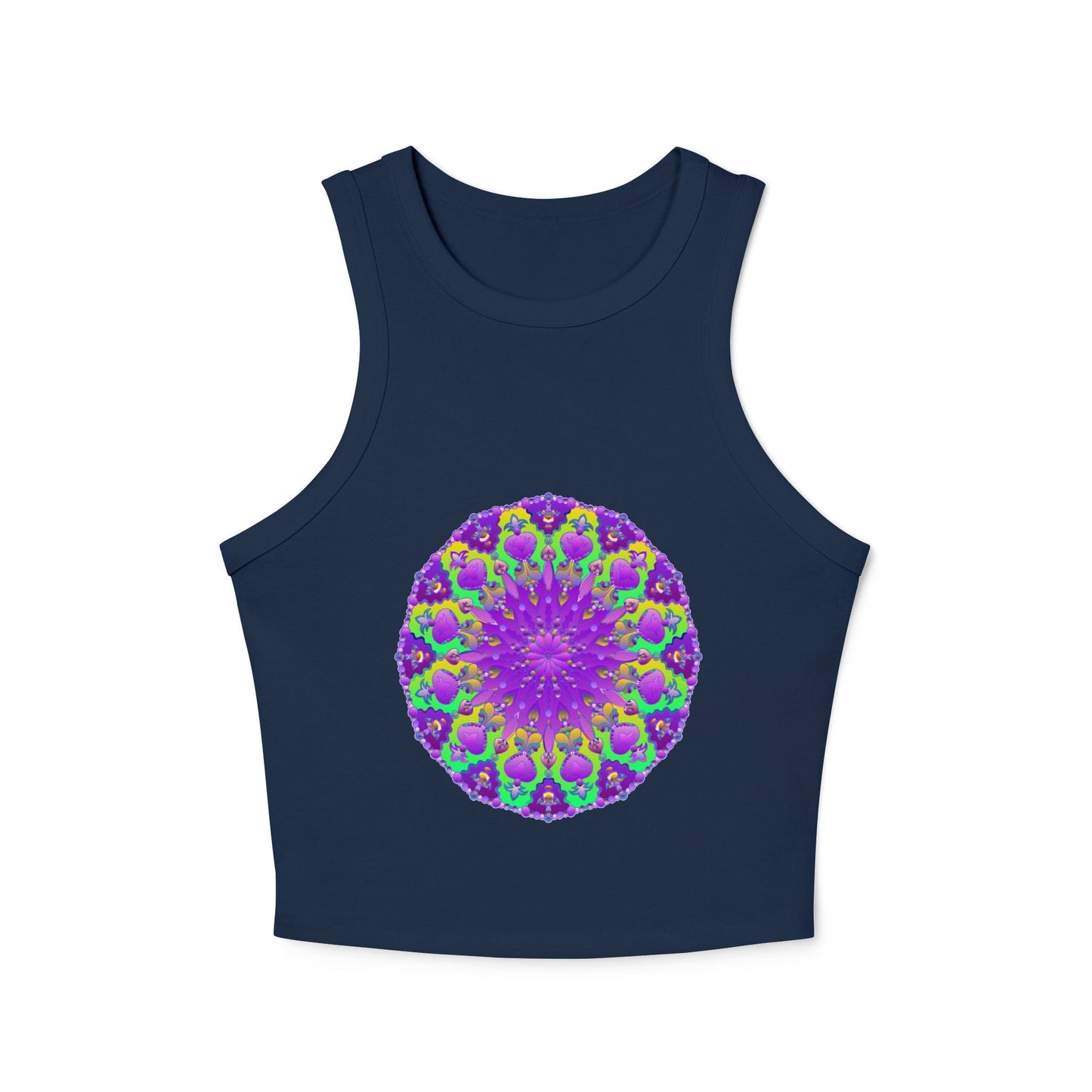 Purple Mandala Racerback Tank Top - Yoga & Boho Tank Top - Blululi