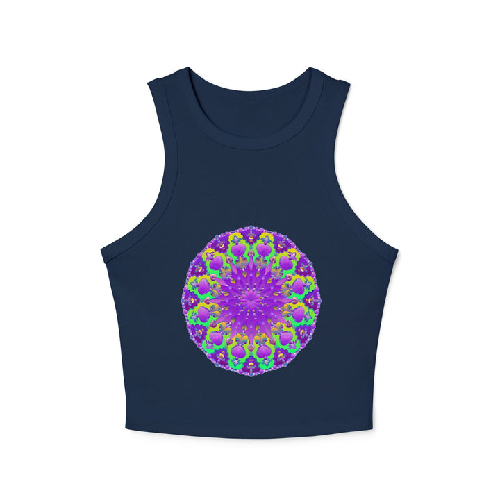 Purple Mandala Racerback Tank Top - Yoga & Boho Tank Top - Blululi