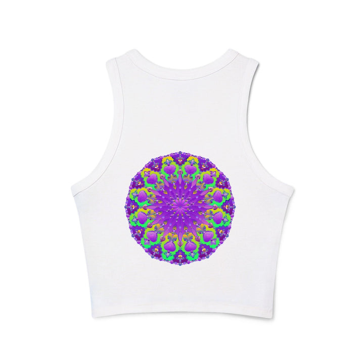 Purple Mandala Racerback Tank Top - Yoga & Boho Tank Top - Blululi